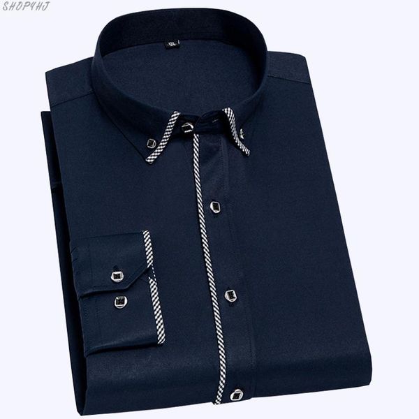 long sleeve slim fit easy care good quality solid formal business men dress shirts new arrival plaid rim button down collar, White;black
long sleeve slim fit easy care good quality solid formal business men dress shirts new arrival plaid rim button down collar, White;black