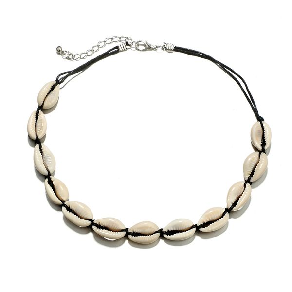 bohemian shell pendant chokers necklaces black rope chain necklace collar for women statement jewelry accessories 6679, Silver
bohemian shell pendant chokers necklaces black rope chain necklace collar for women statement jewelry accessories 6679, Silver