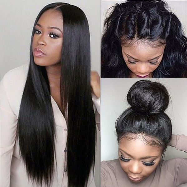 full lace human hair wig silky straight malaysian virgin hair pre-plucked hairline with baby hair lace front wig glueless bleached knots, Black;brown
full lace human hair wig silky straight malaysian virgin hair pre-plucked hairline with baby hair lace front wig glueless bleached knots, Black;brown