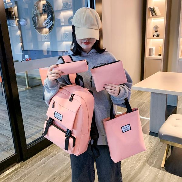 4pcs/set classic women nylon waterproof backpack casual shoulder tote clutch bag pencil case schoolbags composite set
4pcs/set classic women nylon waterproof backpack casual shoulder tote clutch bag pencil case schoolbags composite set
