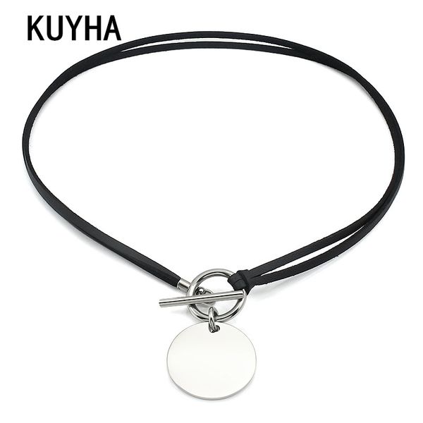 fashion collar punk round choker brown/black braided leather neck buckle necklaces with round charm jewelry for couple, Silver
fashion collar punk round choker brown/black braided leather neck buckle necklaces with round charm jewelry for couple, Silver