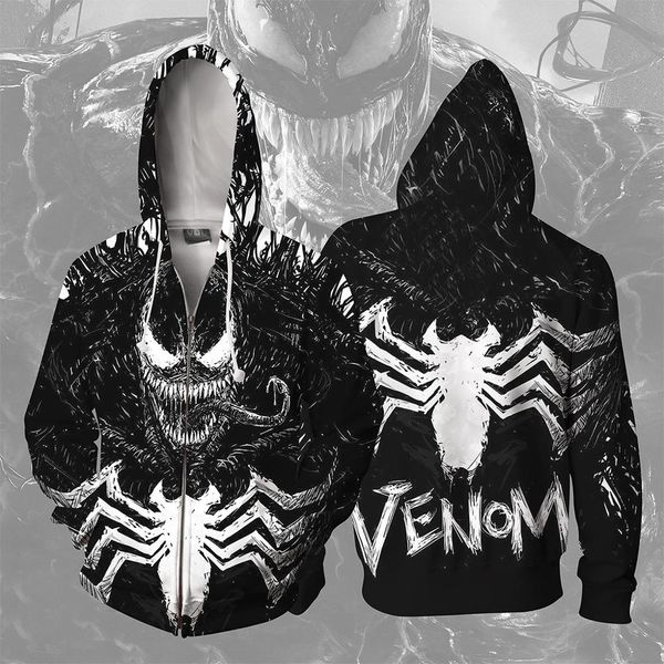 movie venom 3d print hoodie spiders anime cosplay hoodies men woman fashion zipper cardigan hooded jacket streetwear sweatshirt, Black
movie venom 3d print hoodie spiders anime cosplay hoodies men woman fashion zipper cardigan hooded jacket streetwear sweatshirt, Black