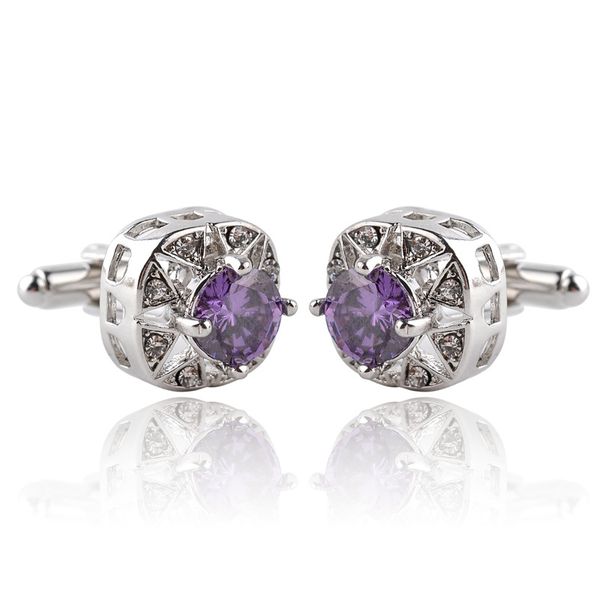 high-grade cufflink fashion luxury purple crystal zircon cufflinks square french shirt wedding party cuff button for men women, Silver;golden
high-grade cufflink fashion luxury purple crystal zircon cufflinks square french shirt wedding party cuff button for men women, Silver;golden