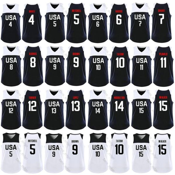 2019 world cup usa team basketball 4 derrick white 7 marcus smart 8 harrison barnes 11 mason plumlee 12 myles turner 13 brook lopez jersey, Black;red
2019 world cup usa team basketball 4 derrick white 7 marcus smart 8 harrison barnes 11 mason plumlee 12 myles turner 13 brook lopez jersey, Black;red