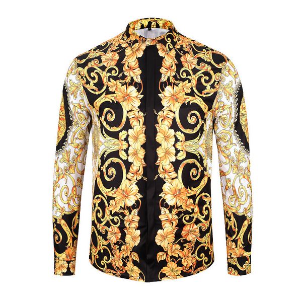 mens 2020 luxury designer clothes shirt t dress shirts fashion brand casual printed hawaiian shirts gold floral print slim fit shirts men, White;black
mens 2020 luxury designer clothes shirt t dress shirts fashion brand casual printed hawaiian shirts gold floral print slim fit shirts men, White;black