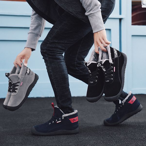 m- plus size fashion daily outdoor cotton shoes autumn and winter snow boots plus velvet thick waterproof warm men's cotton shoe, Black
m- plus size fashion daily outdoor cotton shoes autumn and winter snow boots plus velvet thick waterproof warm men's cotton shoe, Black