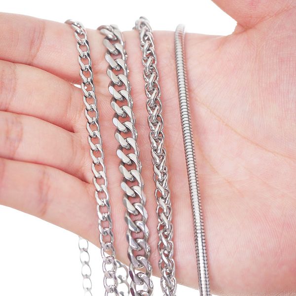 1mm to 5mm real stainles steel mens chains necklace silver color filled rope /box /snake/ curb link 18inch 20inch 22inch 24inch
1mm to 5mm real stainles steel mens chains necklace silver color filled rope /box /snake/ curb link 18inch 20inch 22inch 24inch