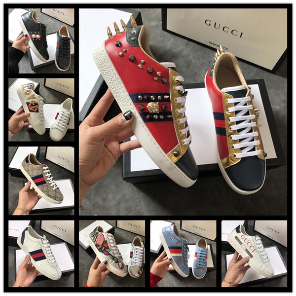 2019 casual shoes fashion luxury brands designer sneakers lace-up flat shoes genuine leather bee tiger snake embroidered lady boy shoe, Black
2019 casual shoes fashion luxury brands designer sneakers lace-up flat shoes genuine leather bee tiger snake embroidered lady boy shoe, Black