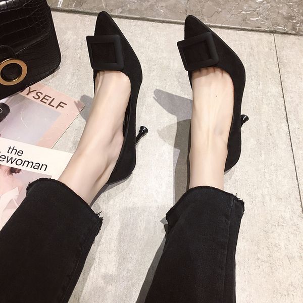 2020 high heels shoes slip on heels pump shoes women casual sandals flock solid high heels female ladies dress shoe u14-92, Black
2020 high heels shoes slip on heels pump shoes women casual sandals flock solid high heels female ladies dress shoe u14-92, Black