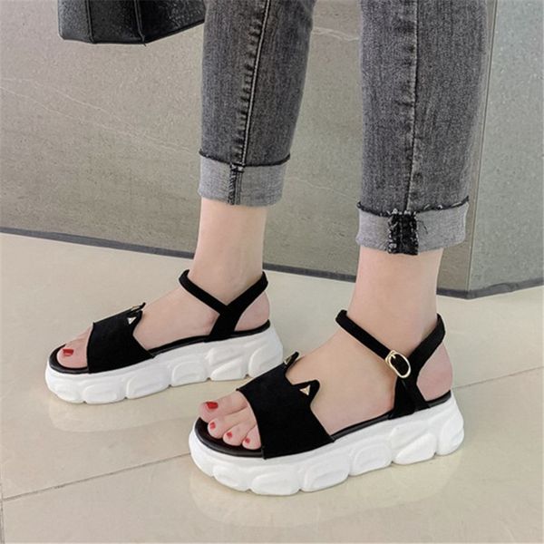 pxelena cat rivet women flat platform sandals soft comfort casual shoes 2020 summer new faux suede ankle strap sz 34-45, Black
pxelena cat rivet women flat platform sandals soft comfort casual shoes 2020 summer new faux suede ankle strap sz 34-45, Black