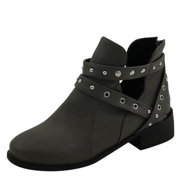 sagace fashion boots women rivets square heels zipper solid color short ankle boots for women round toe shoes, Black
sagace fashion boots women rivets square heels zipper solid color short ankle boots for women round toe shoes, Black