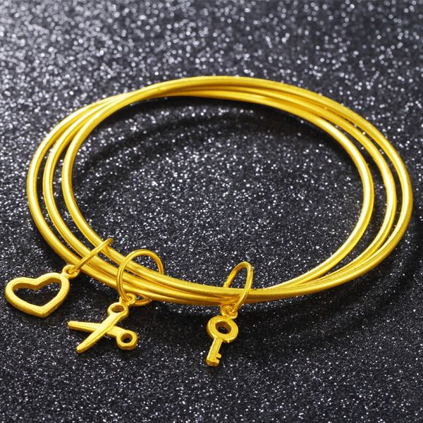 3 pieces inseparable bangle 18k yellow gold filled classic smooth thin womens bracelet solid jewelry gift, Black
3 pieces inseparable bangle 18k yellow gold filled classic smooth thin womens bracelet solid jewelry gift, Black