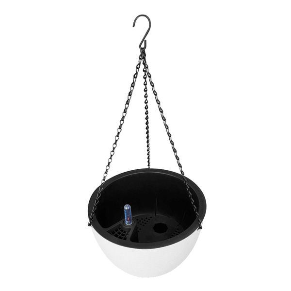 self-watering hanging planter for indoor outdoor, plastic basket with water level indicator gauge
self-watering hanging planter for indoor outdoor, plastic basket with water level indicator gauge