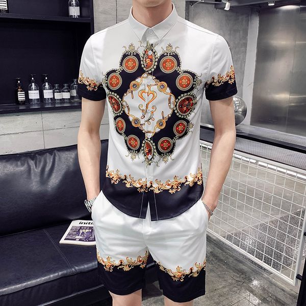 summer casual t-shirt +shorts two-piece men's sportswear set men's t-shirt set personality print fashion clothing, Gray
summer casual t-shirt +shorts two-piece men's sportswear set men's t-shirt set personality print fashion clothing, Gray
