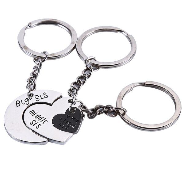 good sisters set chain love stitching keychain girls bag ornaments 3pcs/set personalized keychains key ring accessories pendant, Silver
good sisters set chain love stitching keychain girls bag ornaments 3pcs/set personalized keychains key ring accessories pendant, Silver