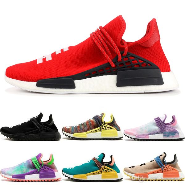 brazil's olympic runner human race pharrell's williams fashion running shoes hina pack gold sports athletic sneakers, White;red
brazil's olympic runner human race pharrell's williams fashion running shoes hina pack gold sports athletic sneakers, White;red