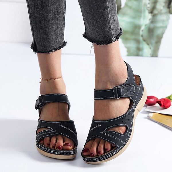 women sandals summer 2020 female shoes woman casual comfort soft bottom wedges open toe strap sandals beach shoes sandale femme, Black
women sandals summer 2020 female shoes woman casual comfort soft bottom wedges open toe strap sandals beach shoes sandale femme, Black