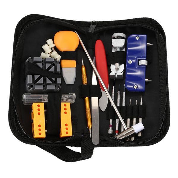 156 pcs watch repair tool kit case opener spring bar watch band link tool set with carrying bag, replace battery helper m
156 pcs watch repair tool kit case opener spring bar watch band link tool set with carrying bag, replace battery helper m