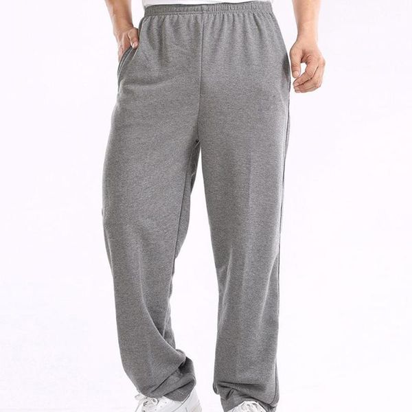 men solid color elastic waistband pockets sports hip hop loose straight pants, Black
men solid color elastic waistband pockets sports hip hop loose straight pants, Black