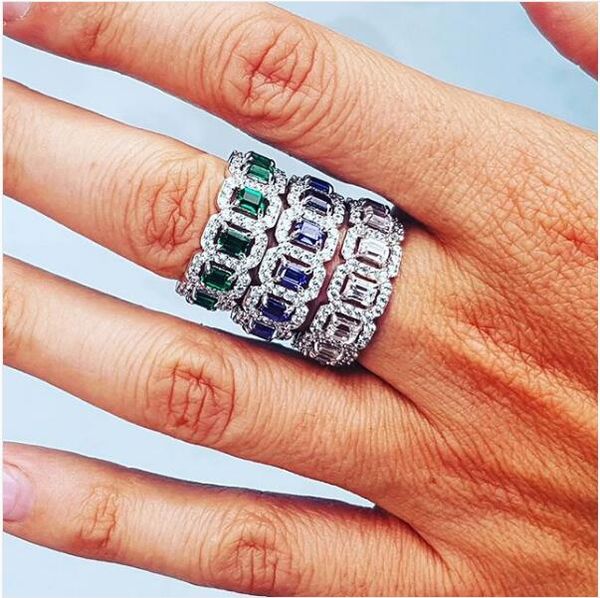 luxury geometric wedding engagement cz eternity band ring red green white cubic zirconia full cz rings, Golden;silver
luxury geometric wedding engagement cz eternity band ring red green white cubic zirconia full cz rings, Golden;silver