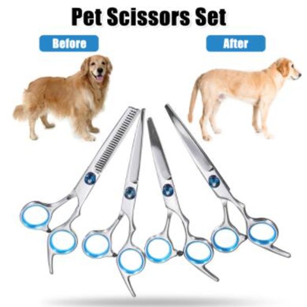 1 set pet dog cat grooming scissors set straight curved cutting thinning shears kit tesoura para hair thinning shears
1 set pet dog cat grooming scissors set straight curved cutting thinning shears kit tesoura para hair thinning shears