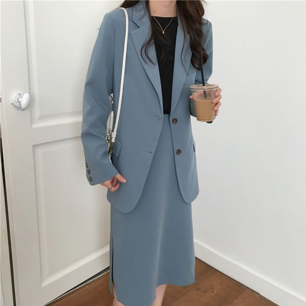 new 2020 spring autumn chic two pieces sets women casual elegant single-breasted jacket office ladies blazer+split skirt suits, White;black
new 2020 spring autumn chic two pieces sets women casual elegant single-breasted jacket office ladies blazer+split skirt suits, White;black