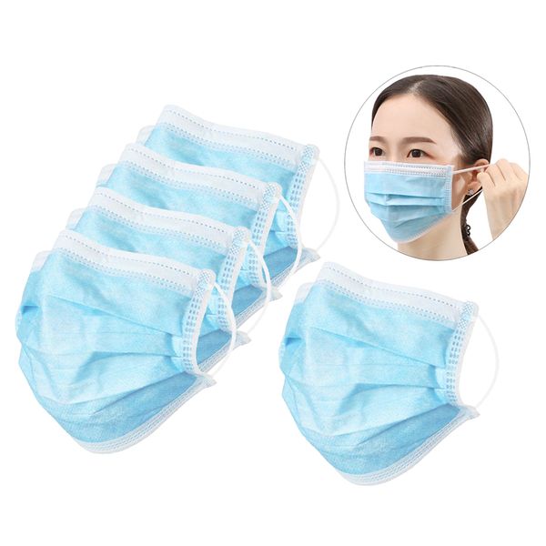 5pc 3 ply disposable protective face mask anti dust droplets spreading blue 
5pc 3 ply disposable protective face mask anti dust droplets spreading blue