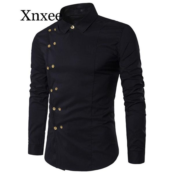 spring shirts men personality oblique button irregular double breasted men long sleeve male slim fit shirt, White;black
spring shirts men personality oblique button irregular double breasted men long sleeve male slim fit shirt, White;black