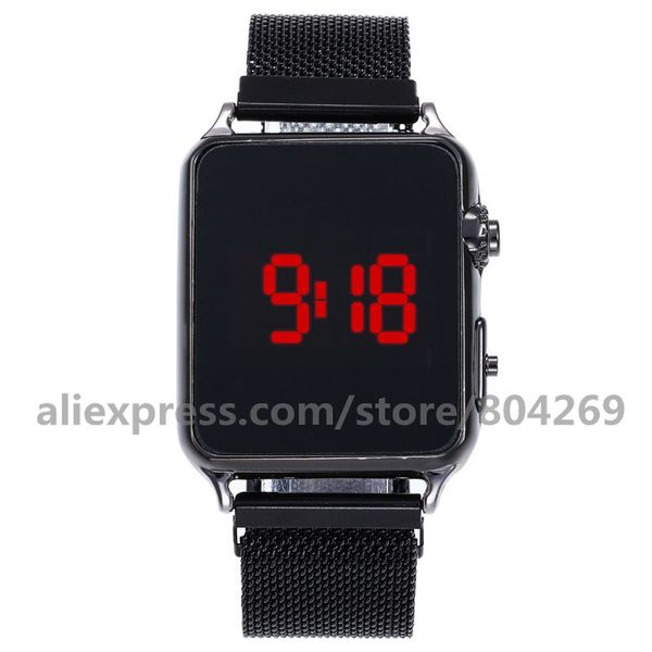fashion metal magnetic touch screen led watch square head design magnetic belt led wristwatch unisex, Slivery;brown
fashion metal magnetic touch screen led watch square head design magnetic belt led wristwatch unisex, Slivery;brown