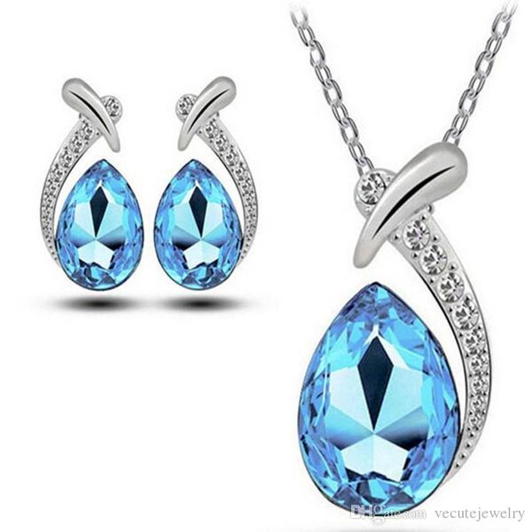 new fashion 925 silver plated austrian crystal waterdrop shiny earrings necklace jewelry set for women made with swa elements wedding sets
new fashion 925 silver plated austrian crystal waterdrop shiny earrings necklace jewelry set for women made with swa elements wedding sets