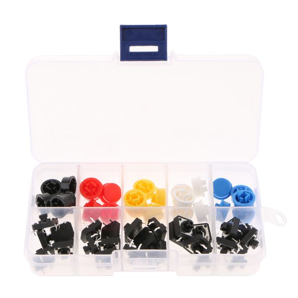 12 x 12 x 7.3mm round convex type tact tactile push button momentary switch and cap (pack of 25pcs) ae1027
12 x 12 x 7.3mm round convex type tact tactile push button momentary switch and cap (pack of 25pcs) ae1027