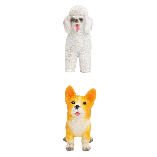 2pcs resin mini dog puppy statue, miniature dollhouse/ bonsai crafts/ fairy garden/ plant pot landscape decor - poodle & corgi
2pcs resin mini dog puppy statue, miniature dollhouse/ bonsai crafts/ fairy garden/ plant pot landscape decor - poodle & corgi