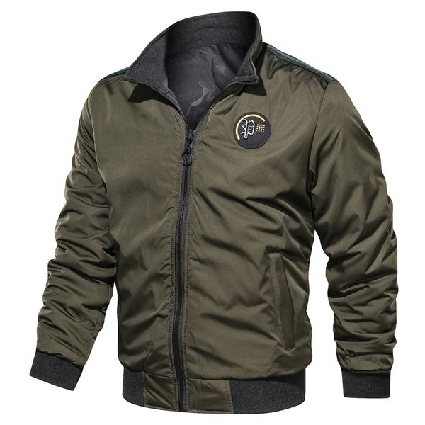 men's jacket casual fashion joker jacket loose stand collar double sided caot men clothes black blue army green,s01, Black;brown
men's jacket casual fashion joker jacket loose stand collar double sided caot men clothes black blue army green,s01, Black;brown