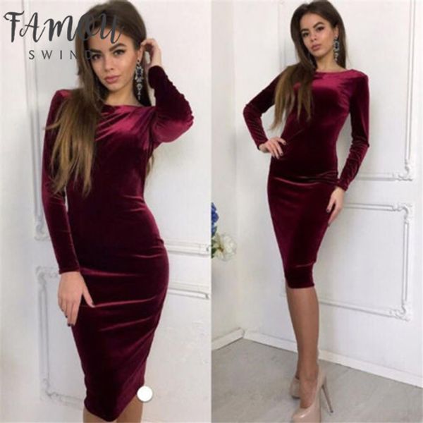 women ladies solid long sleeve formal o neck bodycon slim cocktail party velvet long sleeve autumn midi dress, Black;gray
women ladies solid long sleeve formal o neck bodycon slim cocktail party velvet long sleeve autumn midi dress, Black;gray