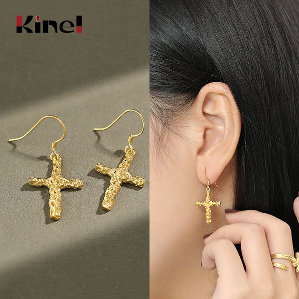 kinel new real 100% 925 sterling silver cross earrings korea jewelry ins creativity bump texture 18k gold silver earrings, Golden;silver
kinel new real 100% 925 sterling silver cross earrings korea jewelry ins creativity bump texture 18k gold silver earrings, Golden;silver
