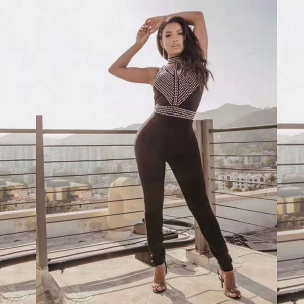 2019 new arrival black bandage jumpsuit women celebrity sleeveless rivet bodycon fashion verano party clubwear wholesale, Black;white
2019 new arrival black bandage jumpsuit women celebrity sleeveless rivet bodycon fashion verano party clubwear wholesale, Black;white