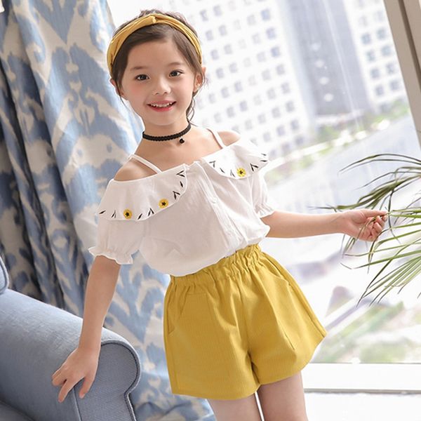 baby girls clothes summer fashion petal sleeve condole belt off shoulder embroidery casual shorts sets outfits, White
baby girls clothes summer fashion petal sleeve condole belt off shoulder embroidery casual shorts sets outfits, White