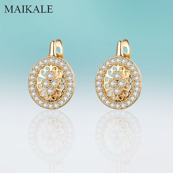 maikale new micro wax inlay hollow stud earrings women wedding fashion jewelry gold silver natural zircon flower earring, Golden;silver
maikale new micro wax inlay hollow stud earrings women wedding fashion jewelry gold silver natural zircon flower earring, Golden;silver