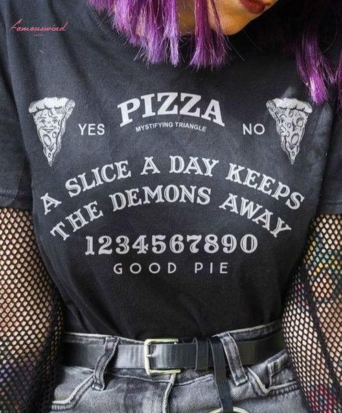 short vip hjn women pizza ouija board t shirt hipsters summer cute funny tee grunge goth clothing halloween witch shirt, White
short vip hjn women pizza ouija board t shirt hipsters summer cute funny tee grunge goth clothing halloween witch shirt, White