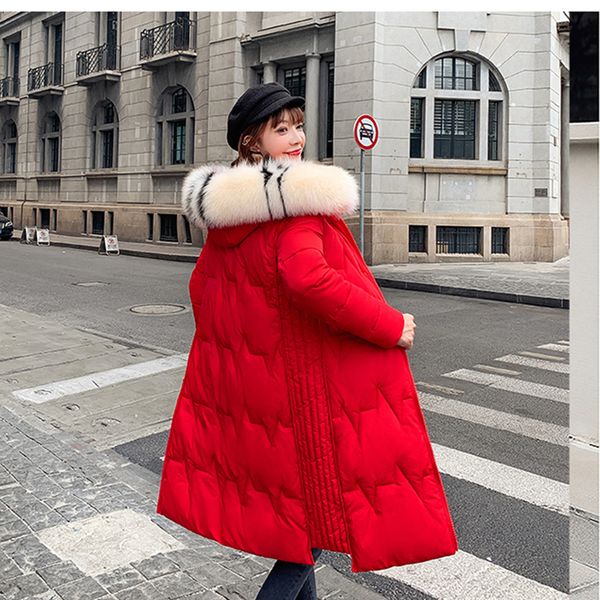 women parkas jacket winter thicken warm big fur collar down cotton coat coats casual female winter outwear parkas jacket ok400, Black
women parkas jacket winter thicken warm big fur collar down cotton coat coats casual female winter outwear parkas jacket ok400, Black