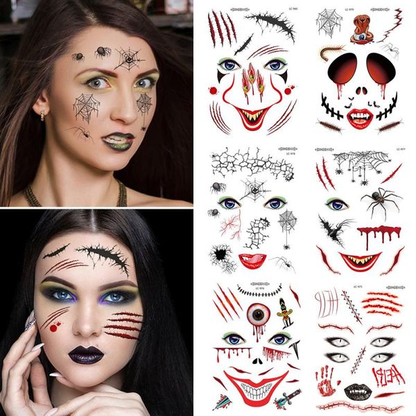 1pcs waterproof halloween face tattoo sticker atmosphere funny blemish masquerade tattoo face sticker decorations stickers new
1pcs waterproof halloween face tattoo sticker atmosphere funny blemish masquerade tattoo face sticker decorations stickers new