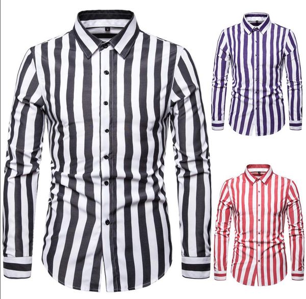 man striped shirt men's long sleeve shirt british trend stripe long sleeve contrast color turn down collar men's wear ing, White;black
man striped shirt men's long sleeve shirt british trend stripe long sleeve contrast color turn down collar men's wear ing, White;black