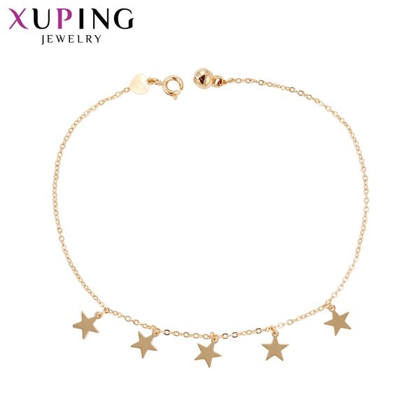 

xuping fashion luxury star shaped anklets popular design charm style women imitation jewelry party gift s75,6-74965, Red;blue