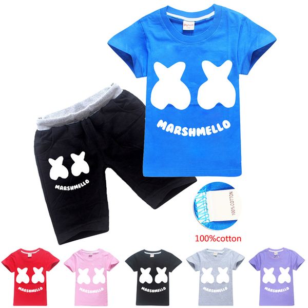 100% cotton dj marshmello printed kids clothing sets 6-14y boys girls t shirt + pants 2 piece sets kids designer clothes dhl ss74, White
100% cotton dj marshmello printed kids clothing sets 6-14y boys girls t shirt + pants 2 piece sets kids designer clothes dhl ss74, White