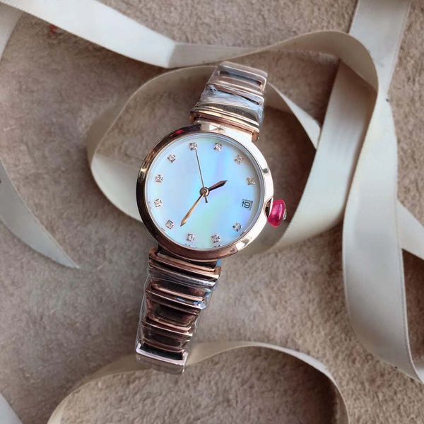 new style 29mm gold stainless steel bracelet pearl diamond blue dial women watch ladies watches quartz movement good feel, Slivery;brown
new style 29mm gold stainless steel bracelet pearl diamond blue dial women watch ladies watches quartz movement good feel, Slivery;brown