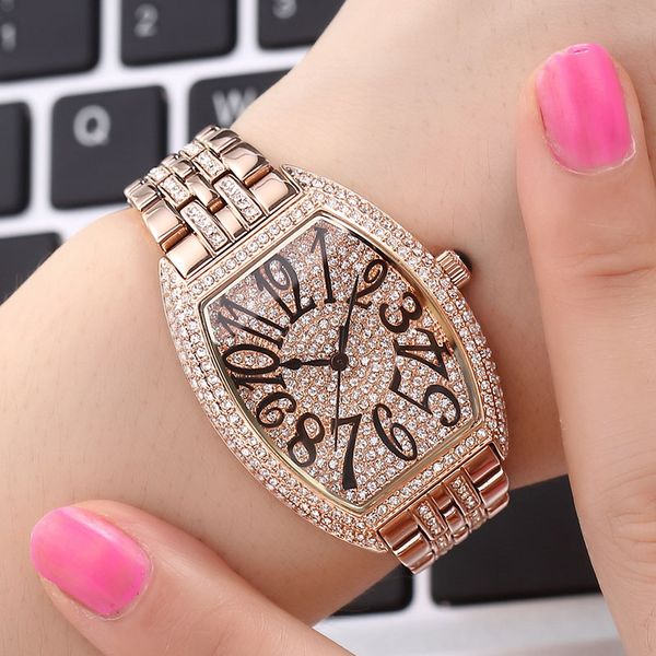 2020 new steel band quartz watch women rose gold watches ladies full diamond bracelet watch female waterproof clock barrel type, Slivery;brown
2020 new steel band quartz watch women rose gold watches ladies full diamond bracelet watch female waterproof clock barrel type, Slivery;brown