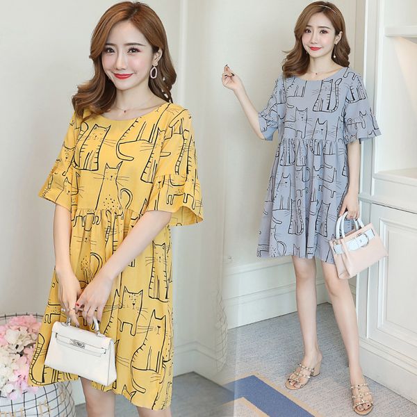 pregnant women dress summer ruffle sleeve cartoon cat print dresses maternity lace bow pregnancy clothes for women plus size 4xl, White
pregnant women dress summer ruffle sleeve cartoon cat print dresses maternity lace bow pregnancy clothes for women plus size 4xl, White