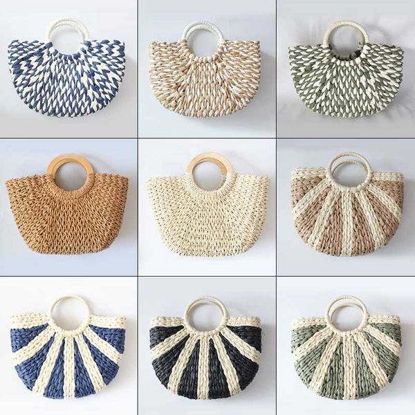 2020 handmade cotton linen beach bag weaving bamboo bag wood handle handbags ladies round straw moon shaped wrapped
2020 handmade cotton linen beach bag weaving bamboo bag wood handle handbags ladies round straw moon shaped wrapped