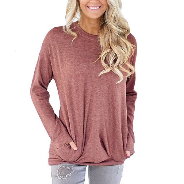 woman women blouses women pocket summer fashion long sleeve shirt ladies round neck loose casual solid tee shirts top, White
woman women blouses women pocket summer fashion long sleeve shirt ladies round neck loose casual solid tee shirts top, White