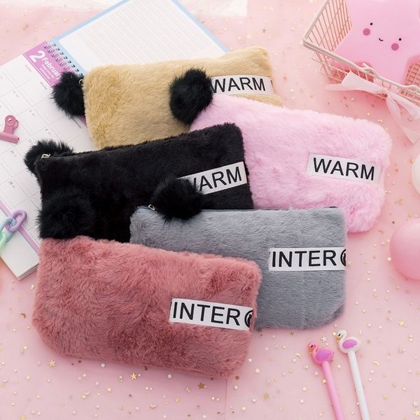 new creative stationery in winter pen bag office pencil box plush pencil bag students simple multi-color choice pouch
new creative stationery in winter pen bag office pencil box plush pencil bag students simple multi-color choice pouch